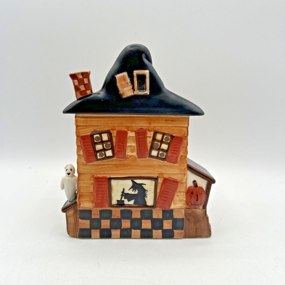 Yankee Candle Halloween Witch Haunted House Ceramic Wax Tart Warmer Teresa Kogut